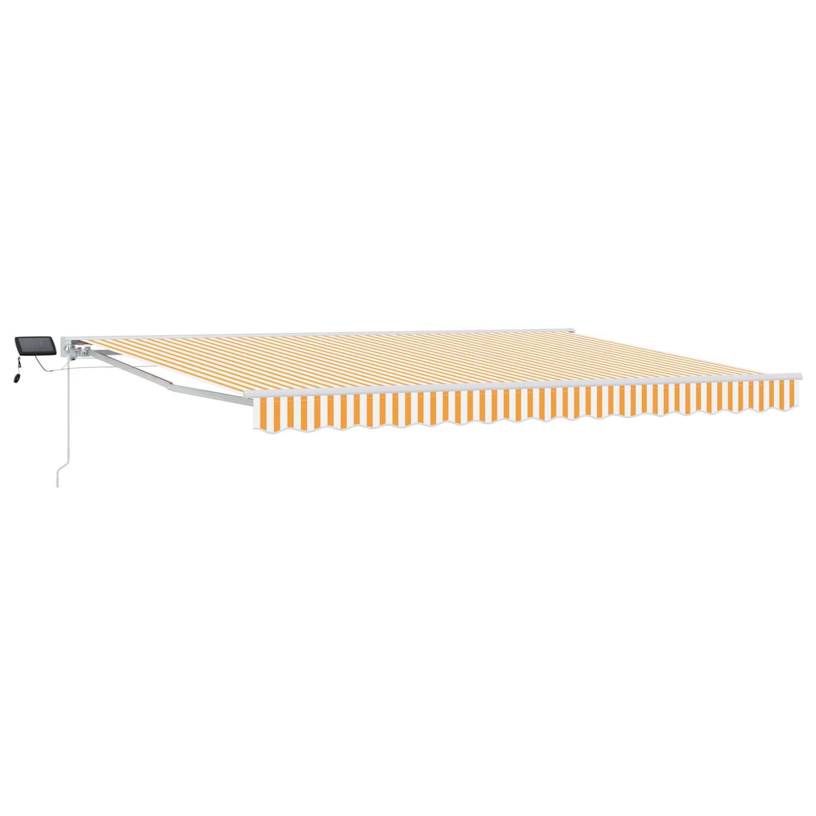 Cornice per Tenda Manuale con LED Giallo e Bianco 5 x 3 m | homemem39