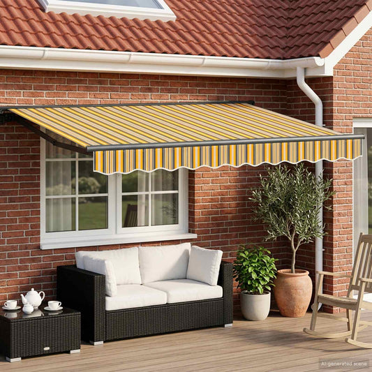 Cornice per Tenda Manuale con LED 2,5 x 2 m - homemem39