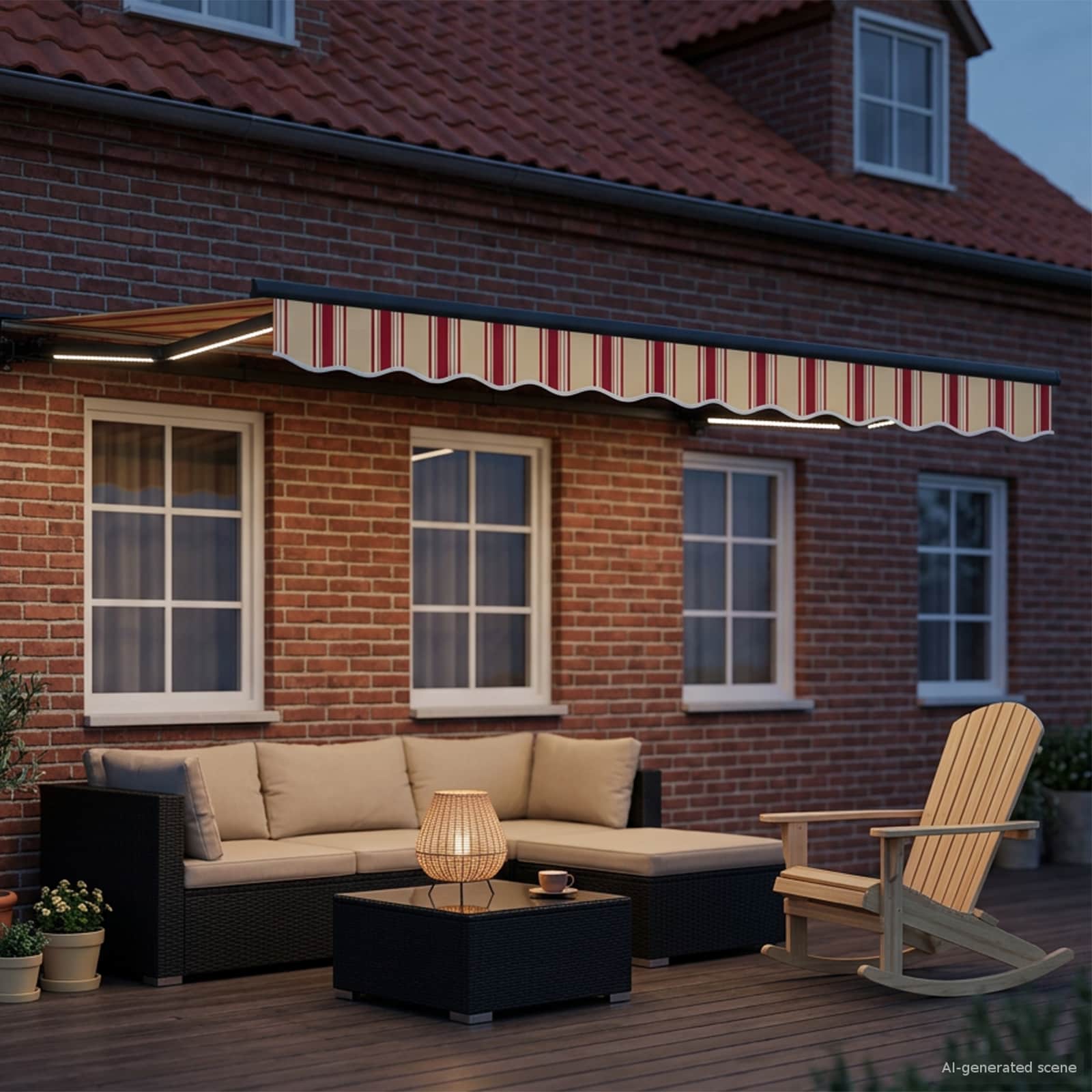Cornice per Tenda Manuale con LED 3 x 2 m | homemem39