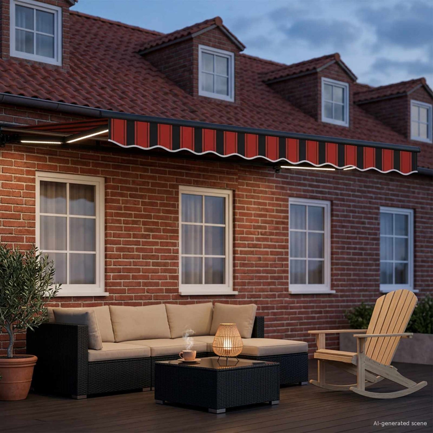Cornice per Tenda Manuale con LED 3 x 2,5 m | homemem39