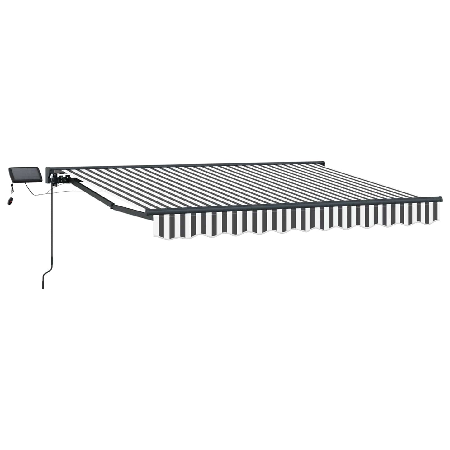 Cornice per Tenda Manuale con LED Antracite e Bianco 3 x 2,5 m | homemem39