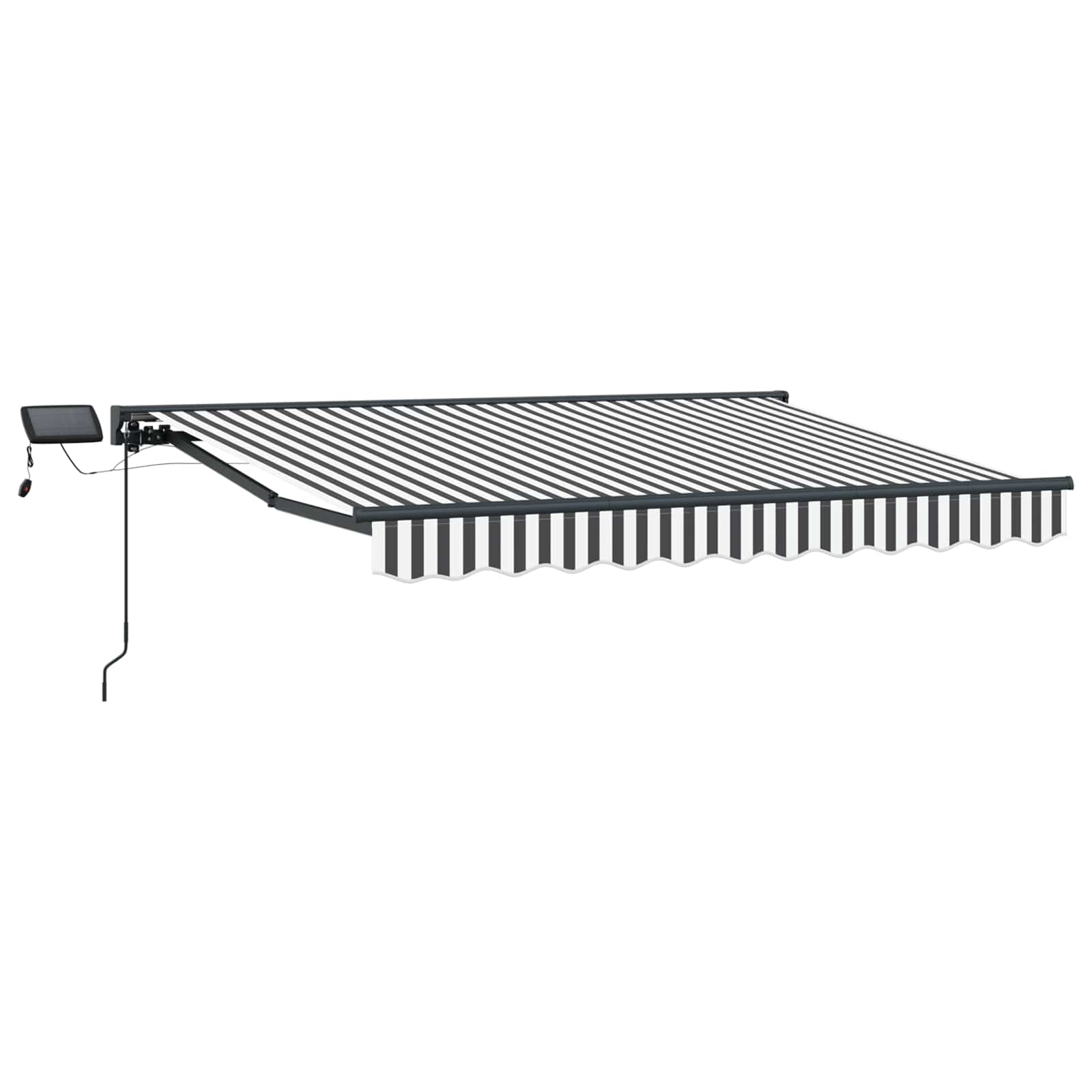 Cornice per Tenda Manuale con LED Antracite e Bianco 3 x 2,5 m | homemem39