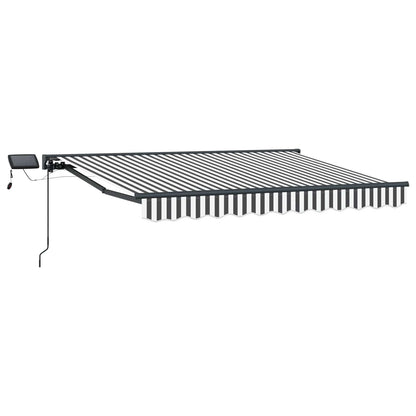 Cornice per Tenda Manuale con LED Antracite e Bianco 3 x 2,5 m | homemem39