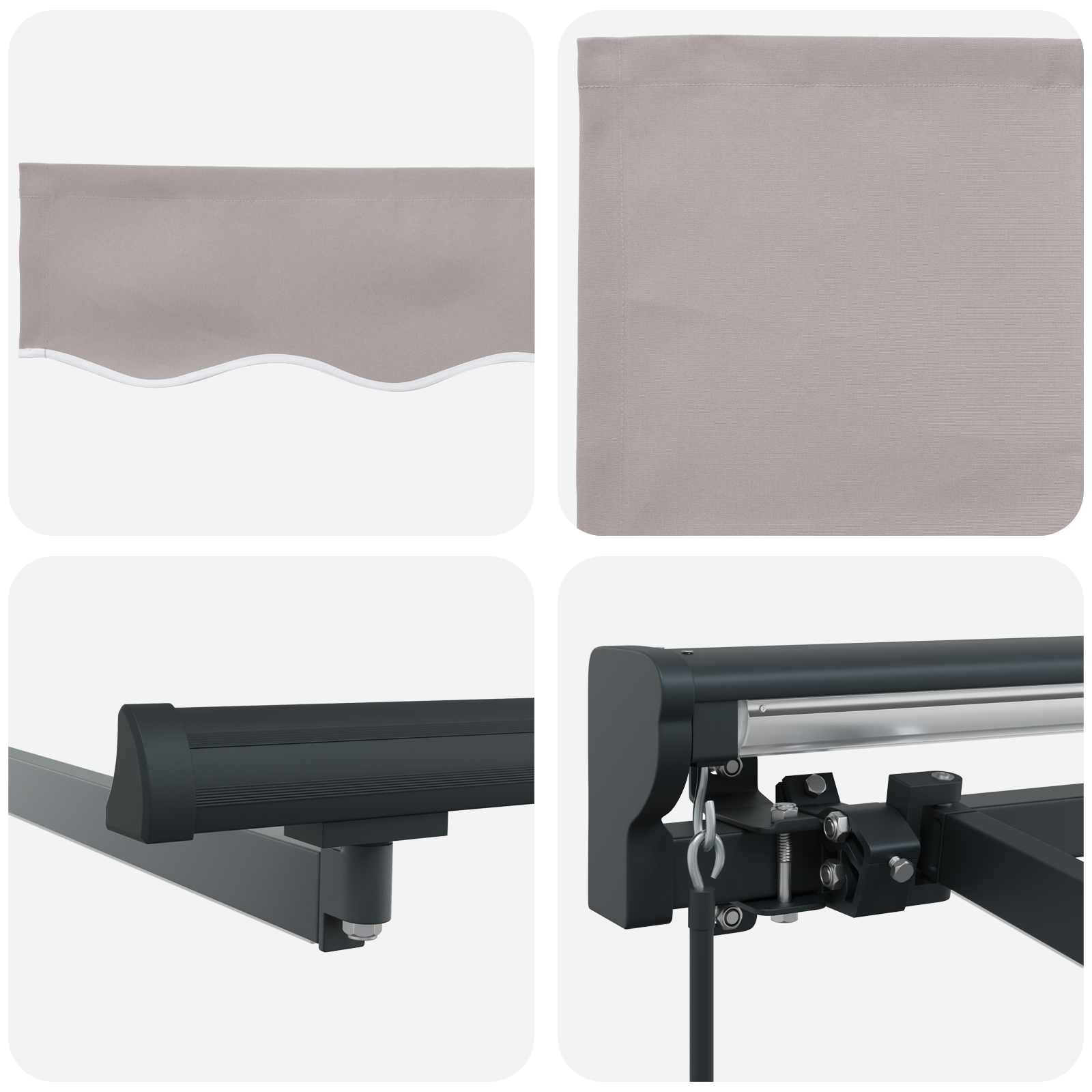 Cornice per Tenda Manuale con LED 3 x 2,5 m | homemem39