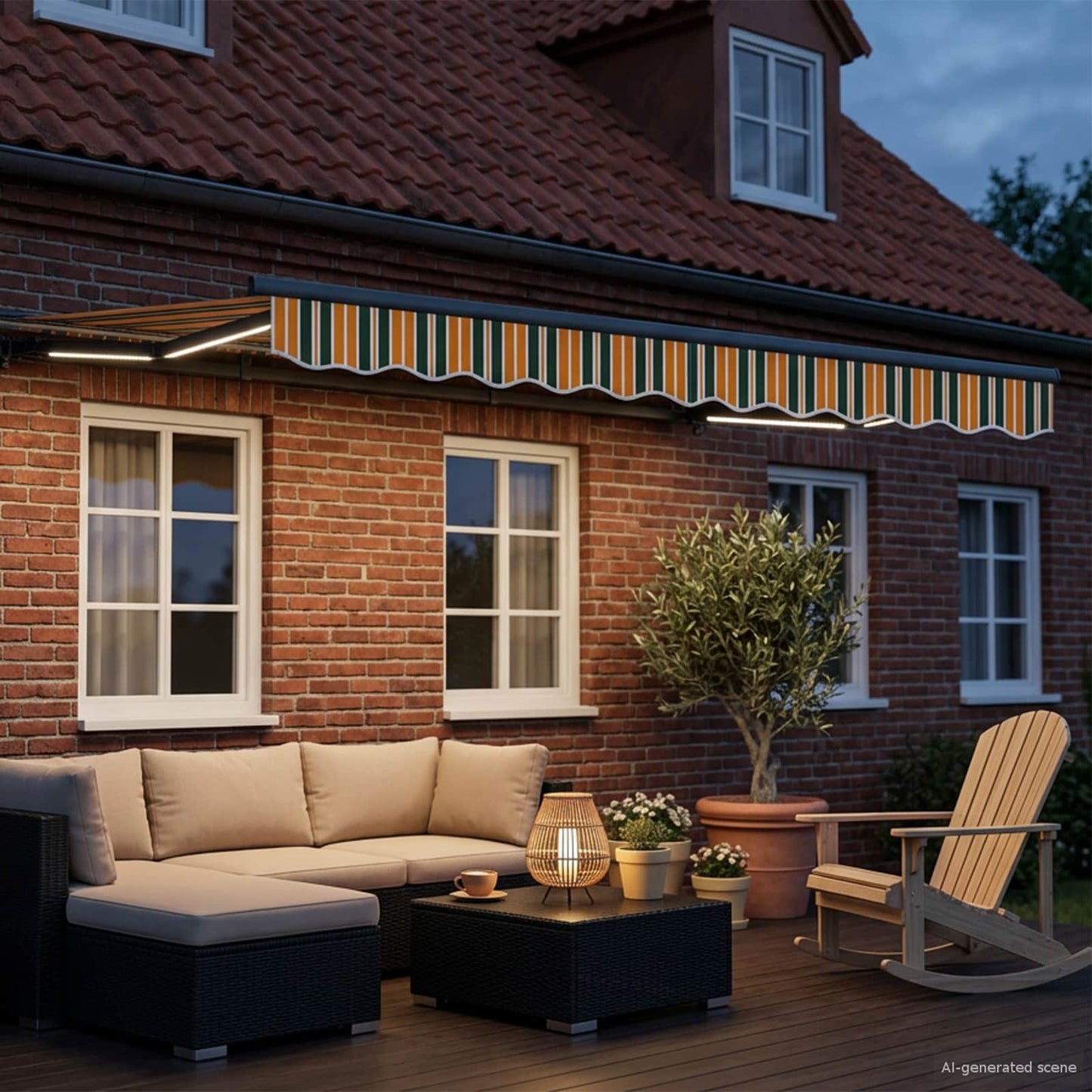 Cornice per Tenda Manuale con LED 3 x 2,5 m | homemem39