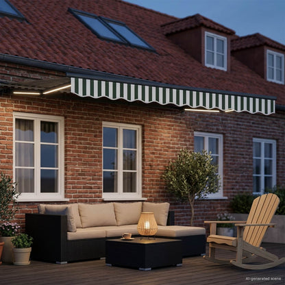 Cornice per Tenda Manuale con LED 3 x 2,5 m | homemem39