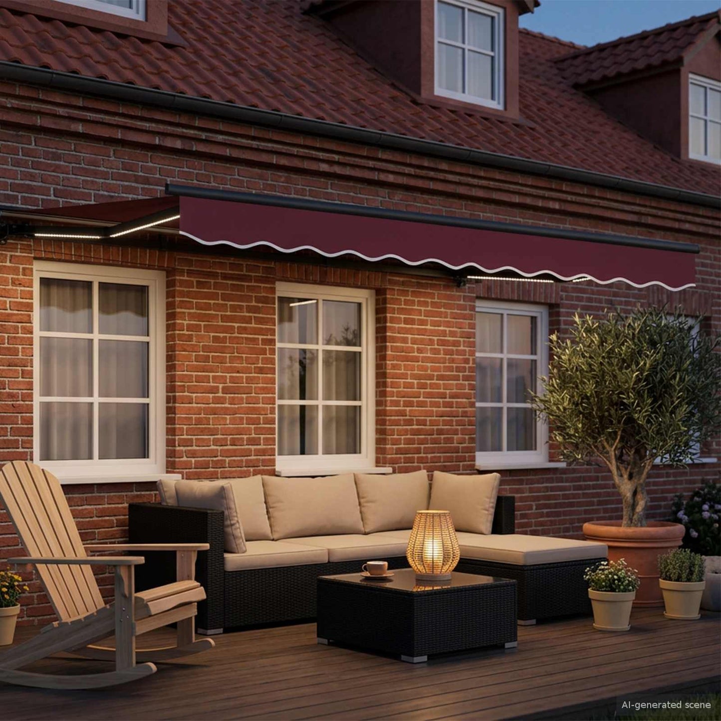 Cornice per Tenda Manuale con LED 3,5 x 2,5 m | homemem39