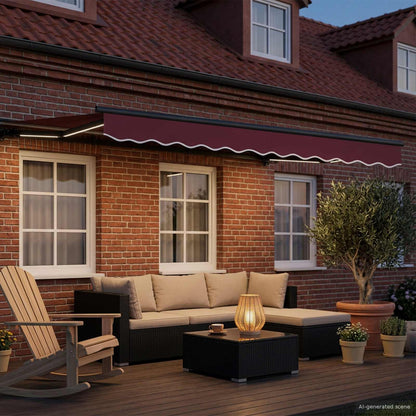 Cornice per Tenda Manuale con LED 3,5 x 2,5 m | homemem39