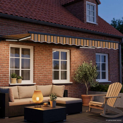 Cornice per Tenda Manuale con LED 3,5 x 2,5 m | homemem39