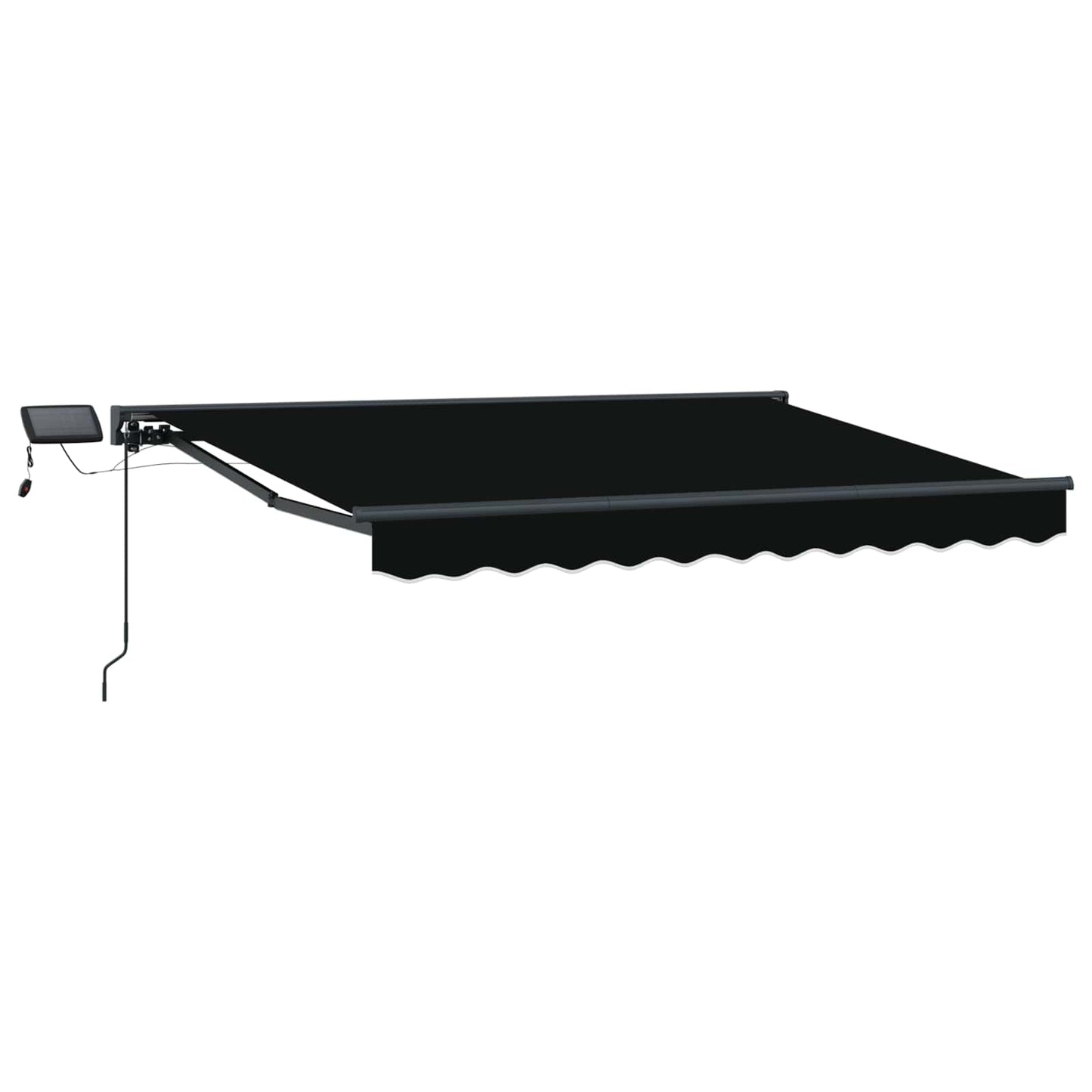 Cornice per Tenda Manuale con LED Nero e antracite 3,5 x 2,5 m | homemem39