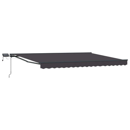 Cornice per Tenda Manuale con LED Antracite 4 × 3 m | homemem39