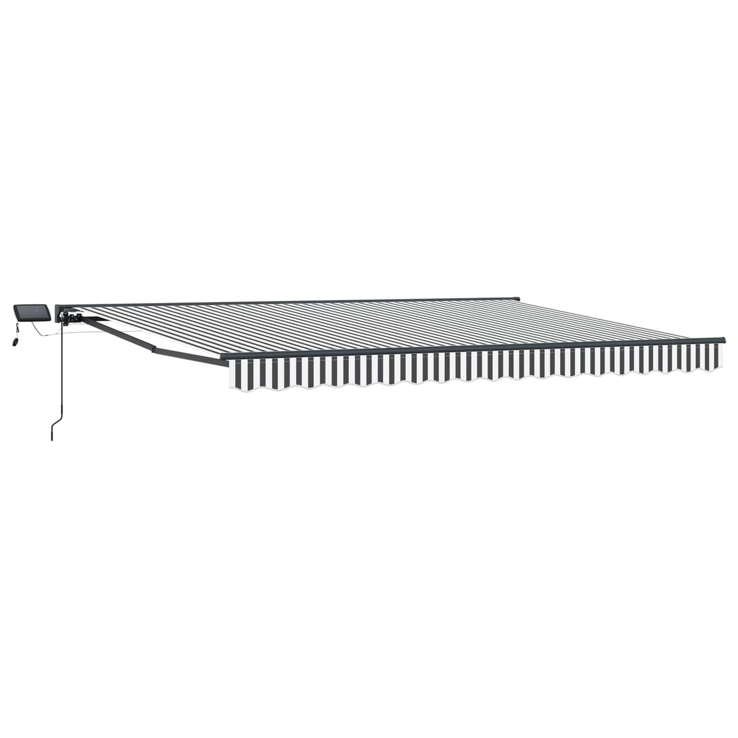 Cornice per Tenda Manuale con LED Antracite e Bianco 4 × 3 m | homemem39