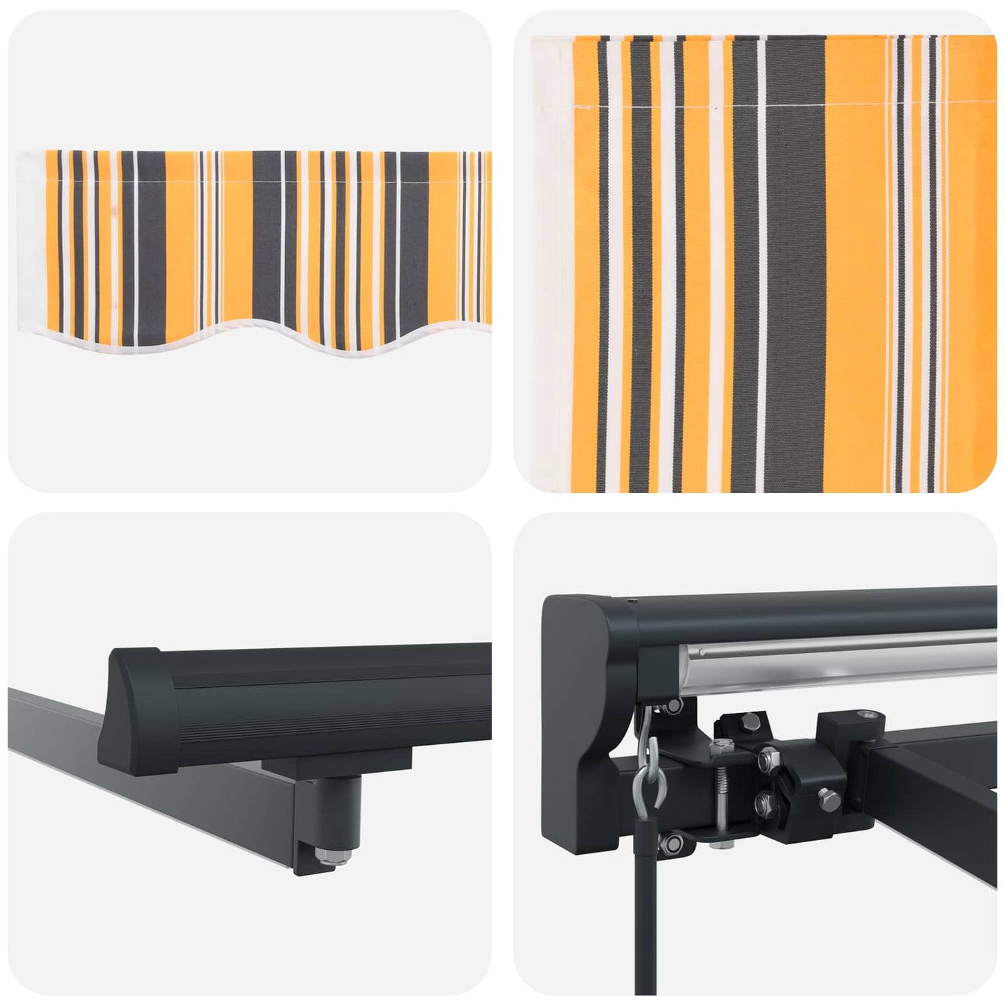 Cornice per Tenda Manuale con LED 4 × 3 m | homemem39