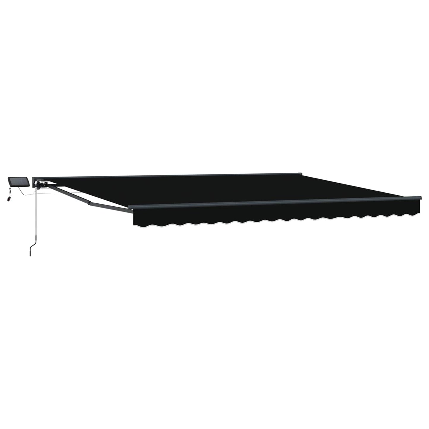 Cornice per Tenda Manuale con LED Nero e antracite 4 × 3 m | homemem39