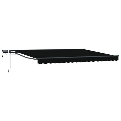 Cornice per Tenda Manuale con LED Nero e antracite 4 × 3 m | homemem39