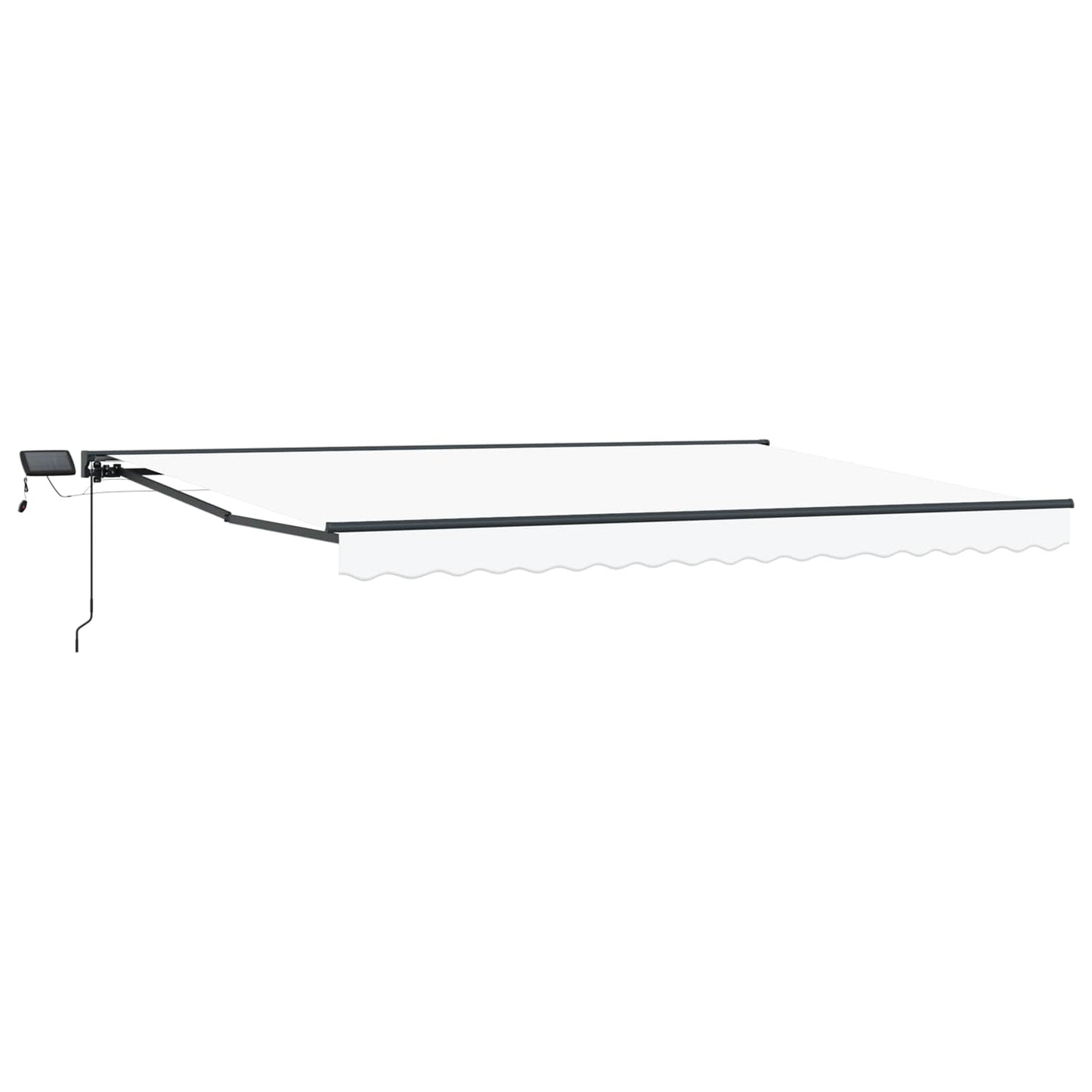 Cornice per Tenda Manuale con LED Bianco e Antracite 4 × 3 m | homemem39