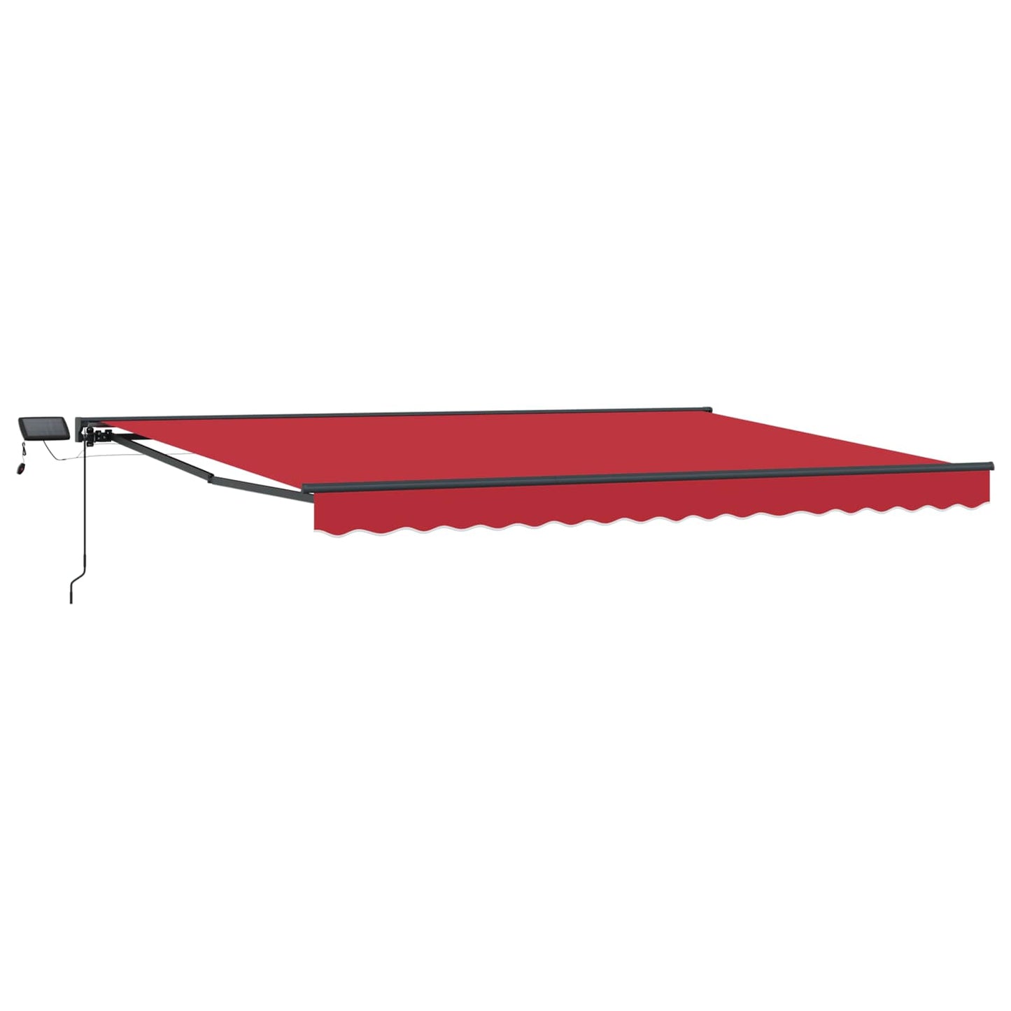 Cornice per Tenda Manuale con LED Rosso e Antracite 4 × 3 m | homemem39