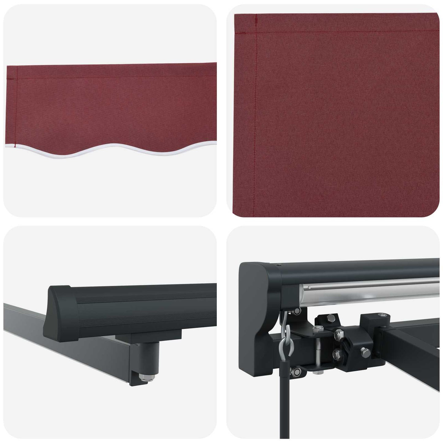 Cornice per Tenda Manuale con LED 4,5 × 3,5 m | homemem39
