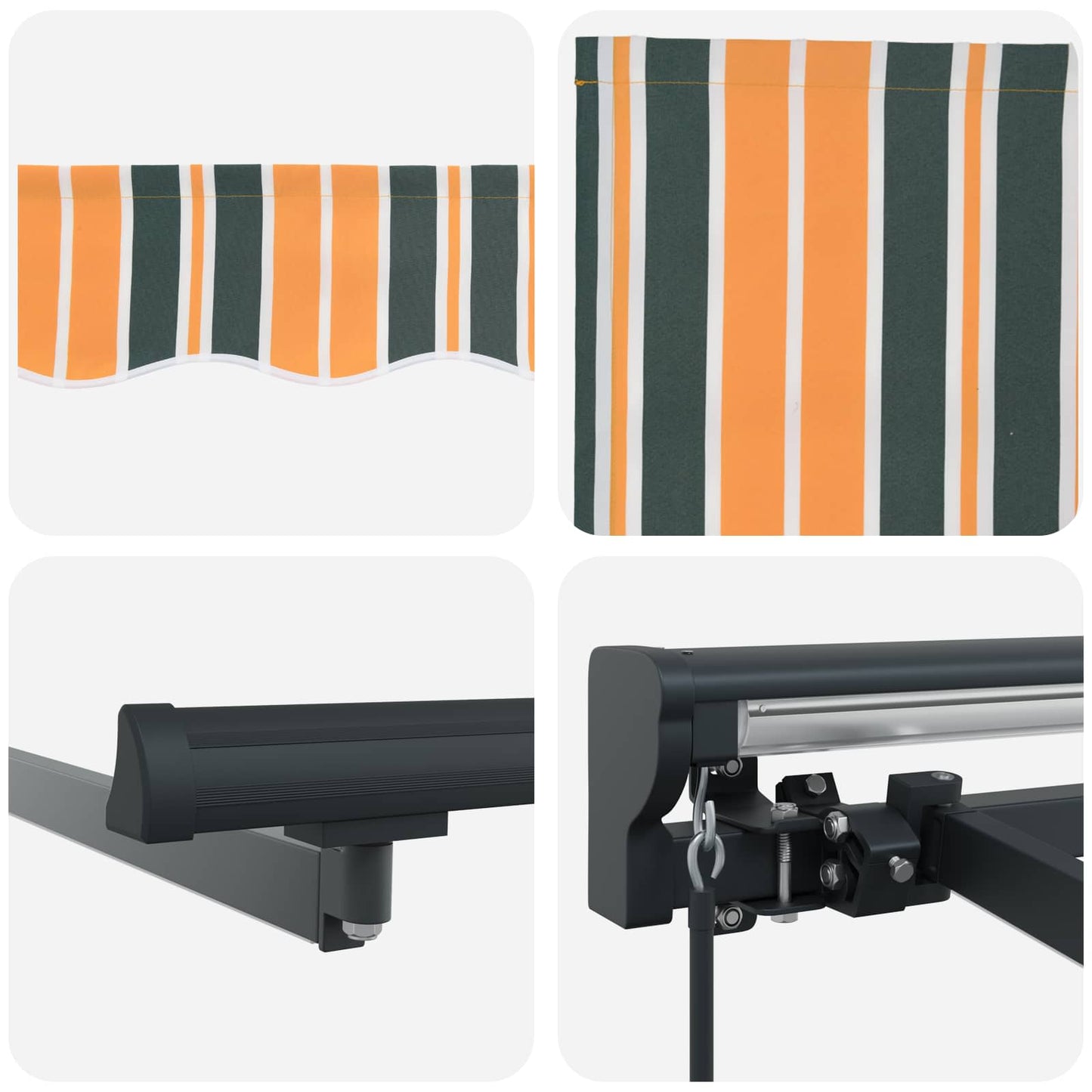 Cornice per Tenda Manuale con LED 4,5 × 3,5 m | homemem39