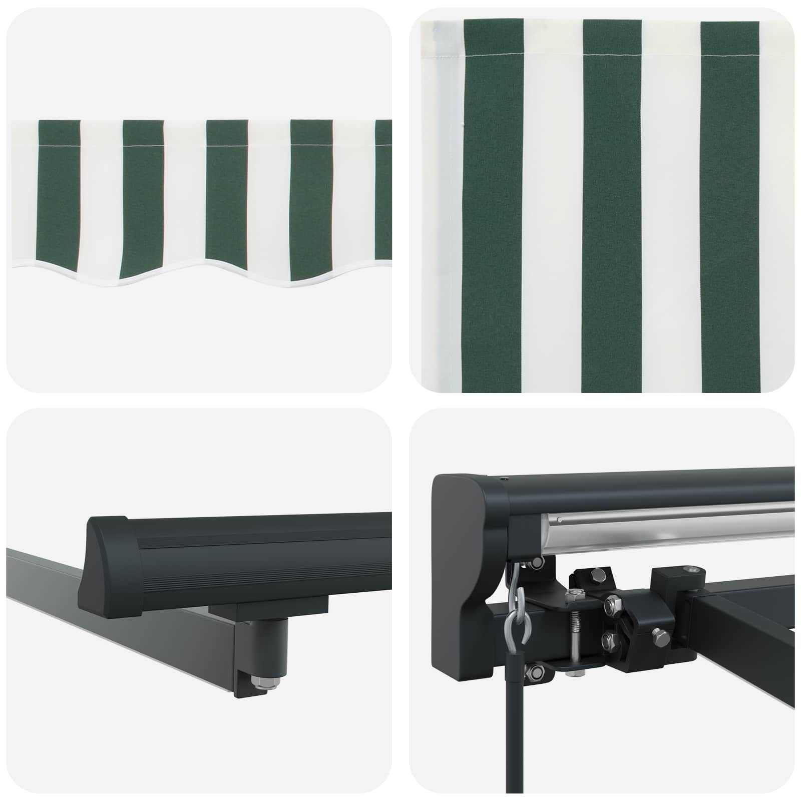 Cornice per Tenda Manuale con LED 4,5 × 3,5 m | homemem39