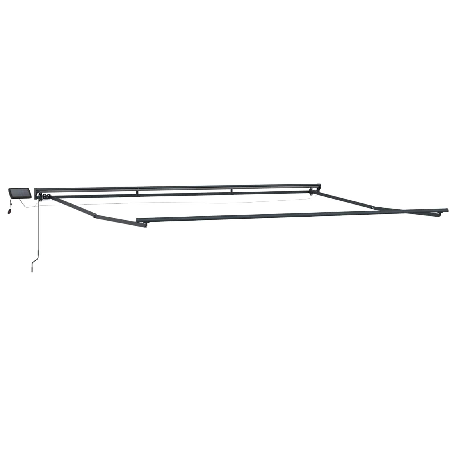 Cornice per Tenda Manuale con LED Borgogna e Antracite 5 x 3 m | homemem39