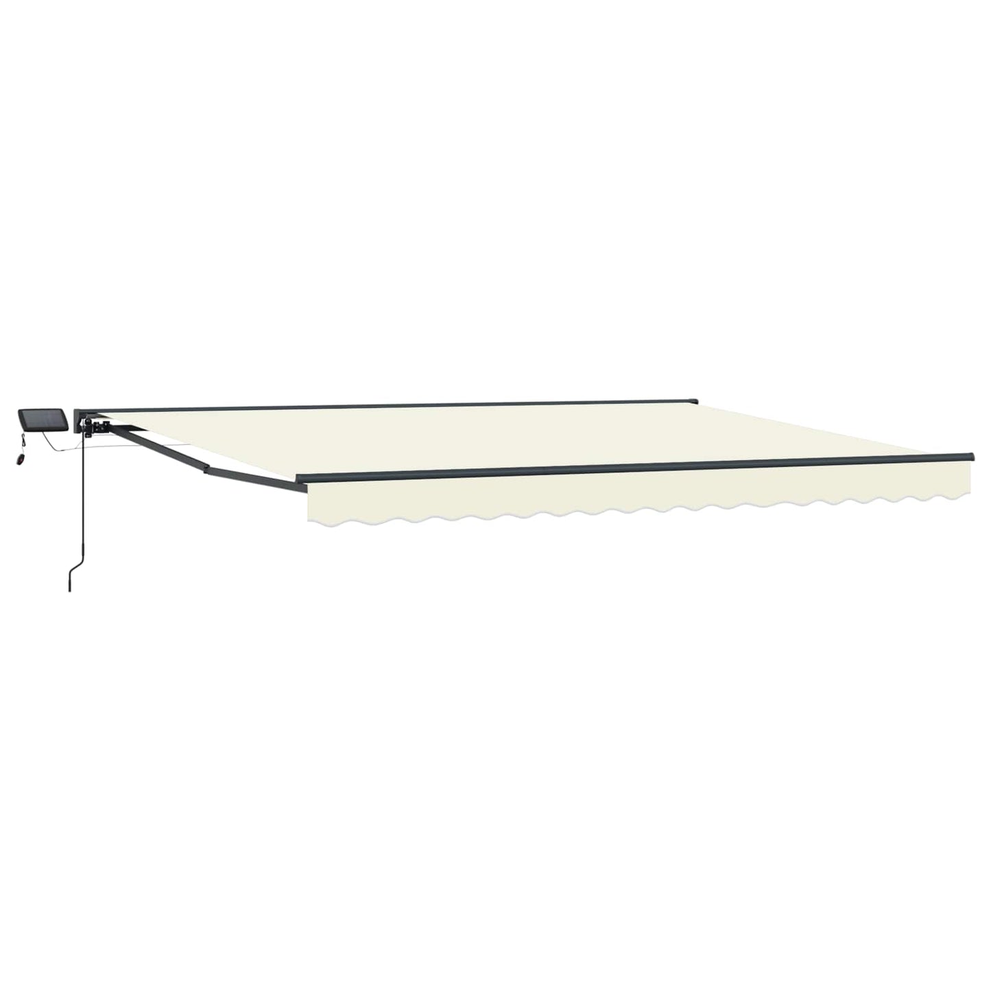Cornice per Tenda Manuale con LED Crema e Antracite 5 × 3,5 m | homemem39