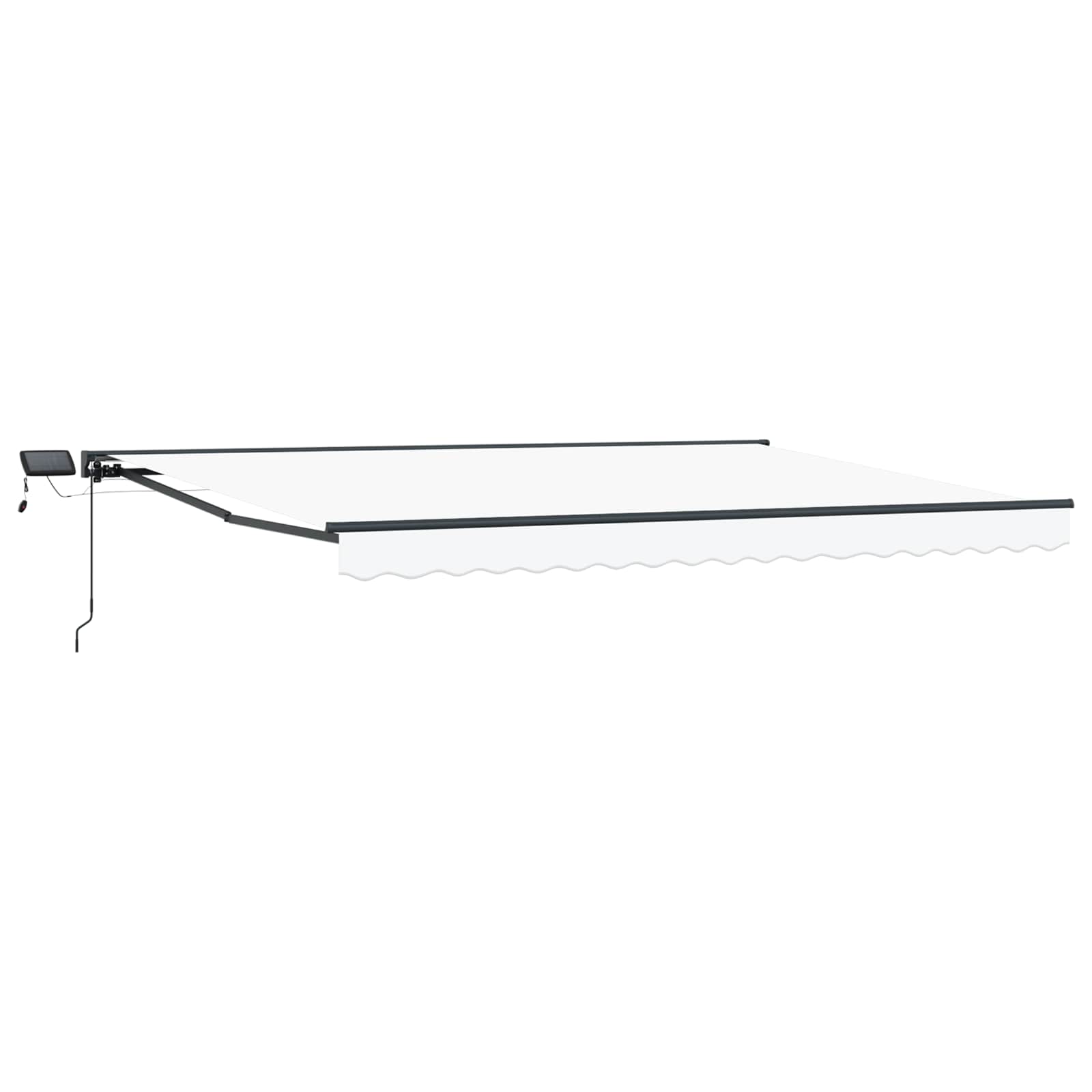 Cornice per Tenda Manuale con LED Bianco e Antracite 5 × 3,5 m | homemem39