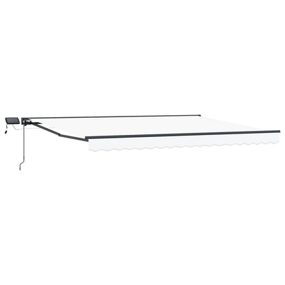 Cornice per Tenda Manuale con LED Bianco e Antracite 5 × 3,5 m | homemem39