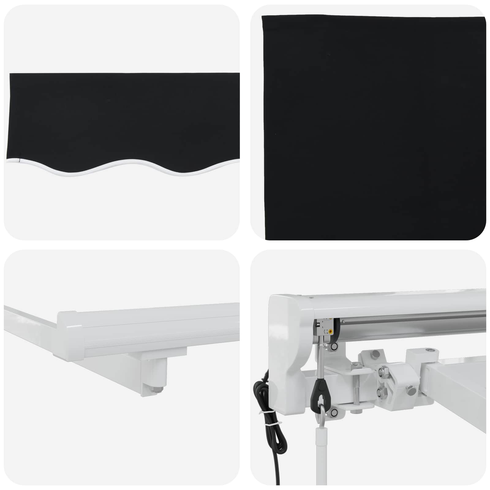 Tettuccio Elettrico Retrattile Nero 3 x 2,5 m | homemem39