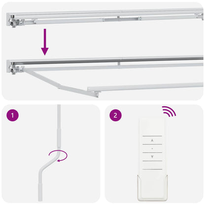 Tettuccio Elettrico Retrattile Verde e Bianco 3 x 2,5 m | homemem39