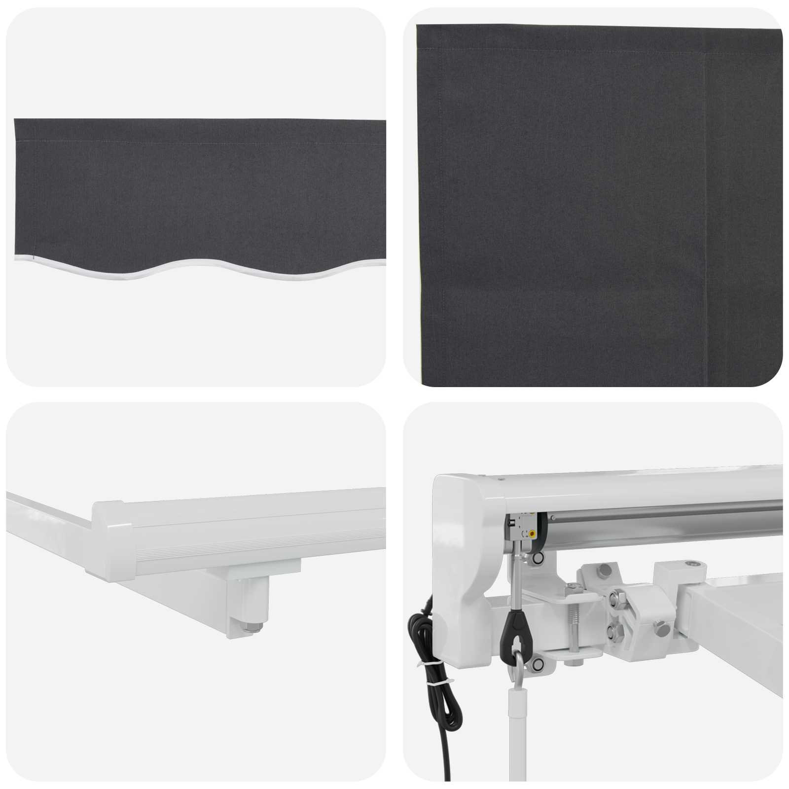 Tettuccio Elettrico Retrattile Antracite 3,5 x 2,5 m | homemem39