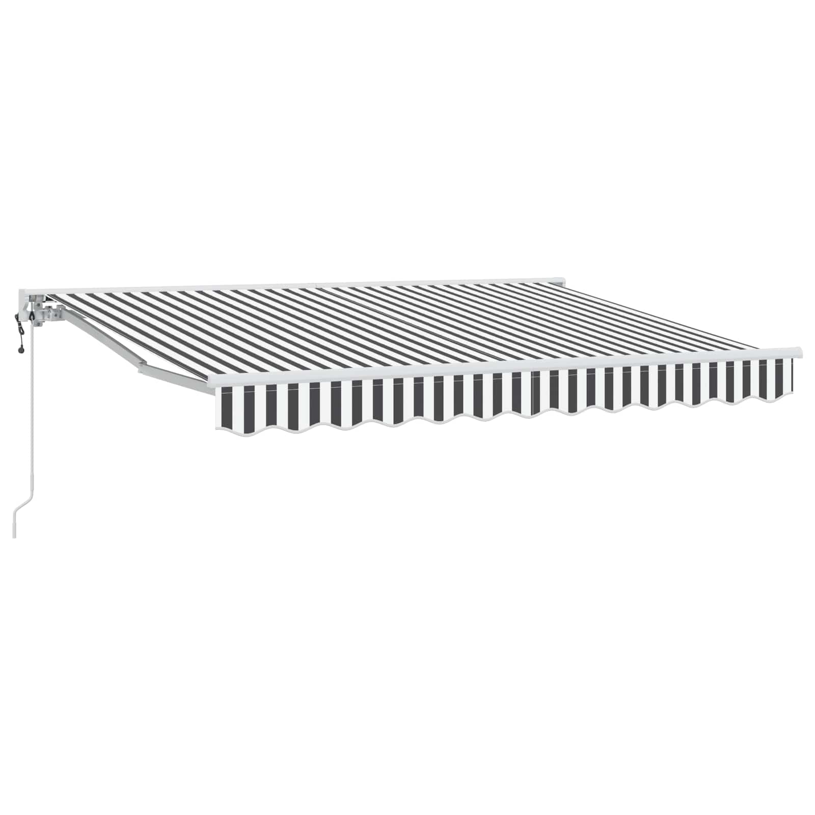 Tettuccio Elettrico Retrattile Antracite e Bianco 3,5 x 2,5 m | homemem39