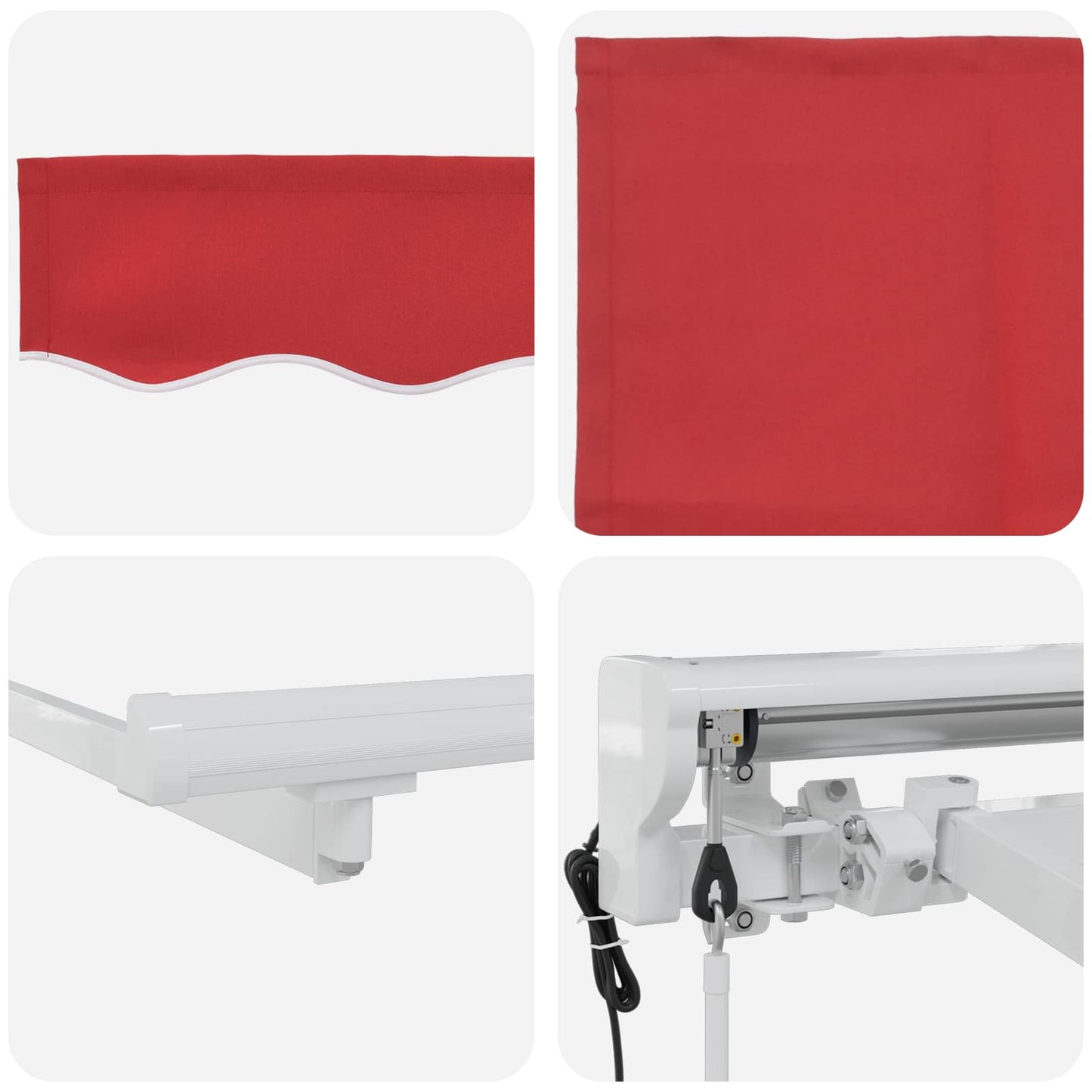 Tettuccio Elettrico Retrattile Rosso 3,5 x 2,5 m | homemem39