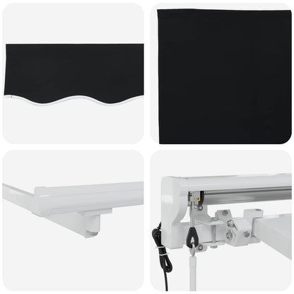 Tettuccio Elettrico Retrattile Nero 4 × 3 m | homemem39
