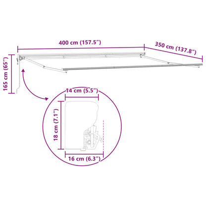 Tettuccio Elettrico Retrattile Borgogna 4 × 3,5 m