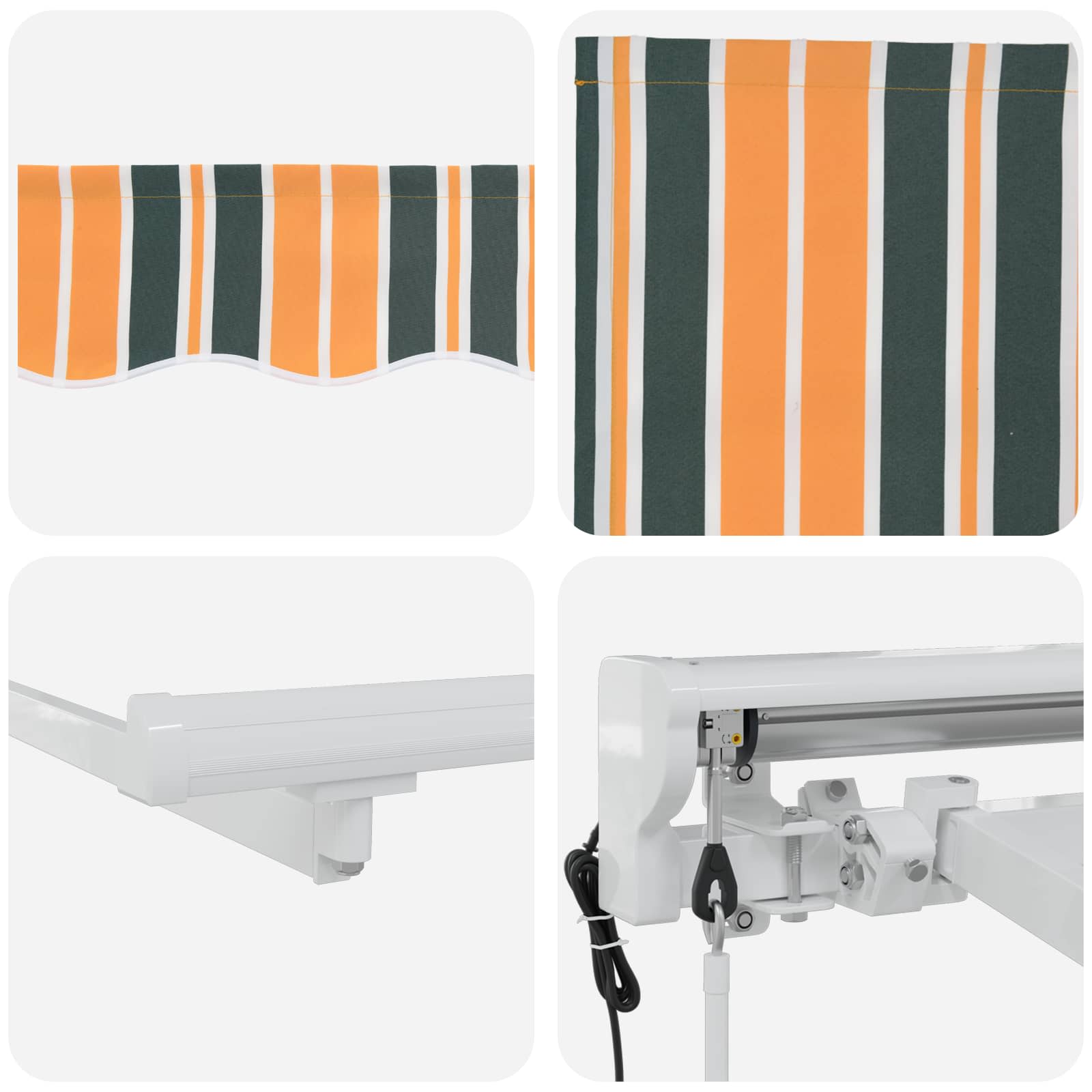 Tettuccio Elettrico Retrattile Verde e Giallo 5 × 3,5 m | homemem39