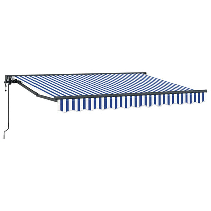 Tettuccio Elettrico Retrattile Blu e Bianco 3,5 x 2 m | homemem39