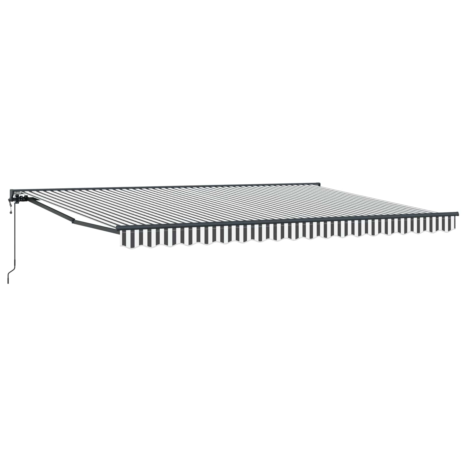 Tettuccio Elettrico Retrattile Antracite e Bianco 4 x 2 m | homemem39