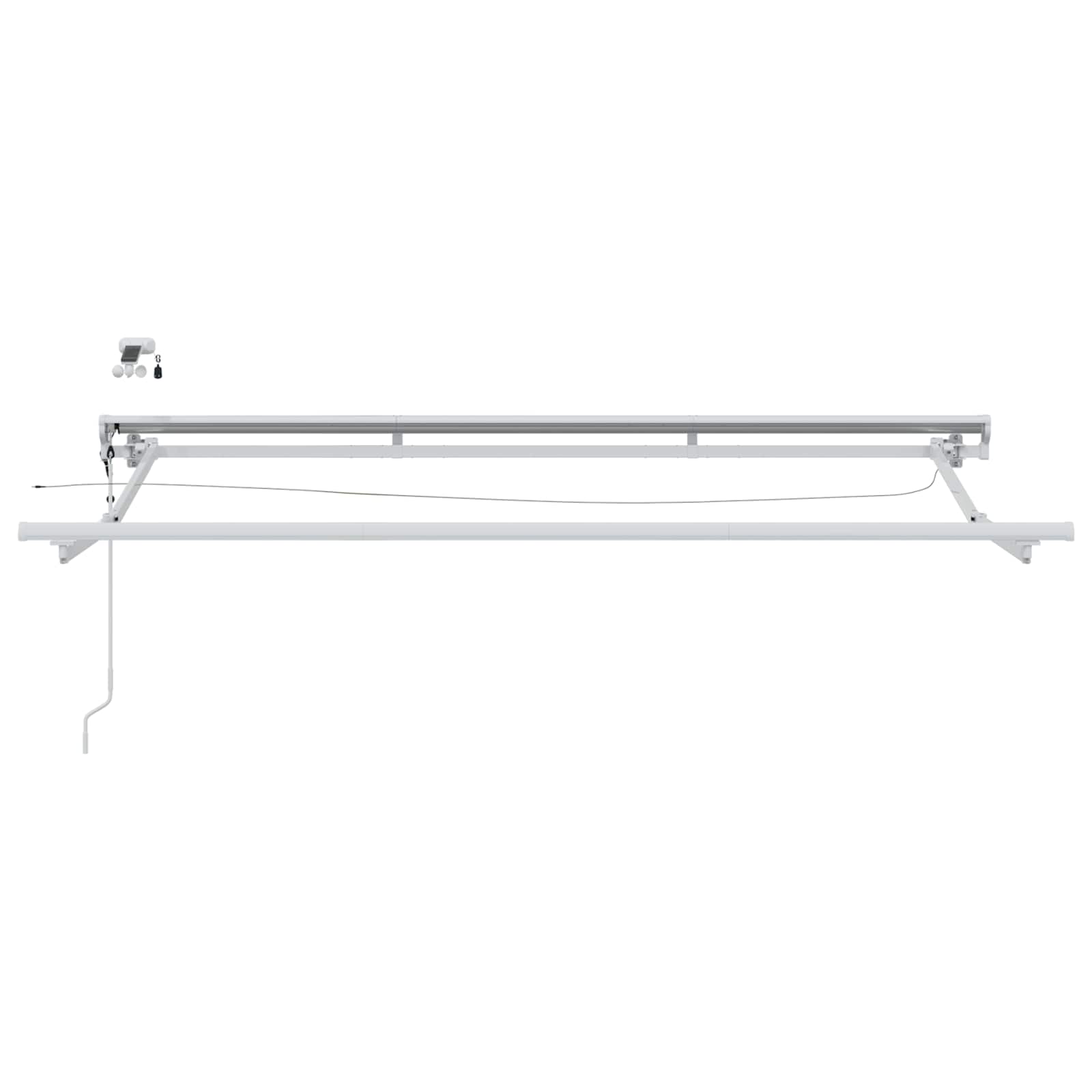 Tettuccio Elettrico Retrattile Giallo e Bianco 3 x 2 m | homemem39
