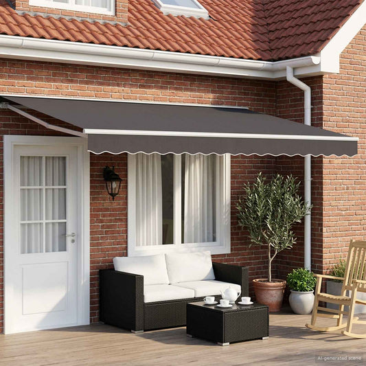 Tettuccio Elettrico Retrattile Antracite e Bianco 4 x 2 m | homemem39