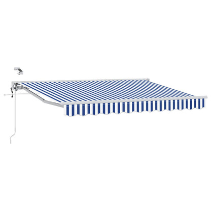 Tettuccio Elettrico Retrattile Blu e Bianco 3,5 x 2,5 m | homemem39