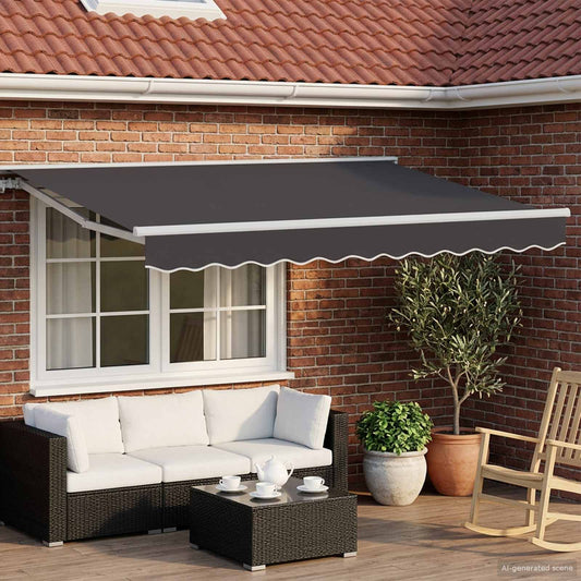 Tettuccio Elettrico Retrattile Antracite e Bianco 3,5 x 2,5 m | homemem39