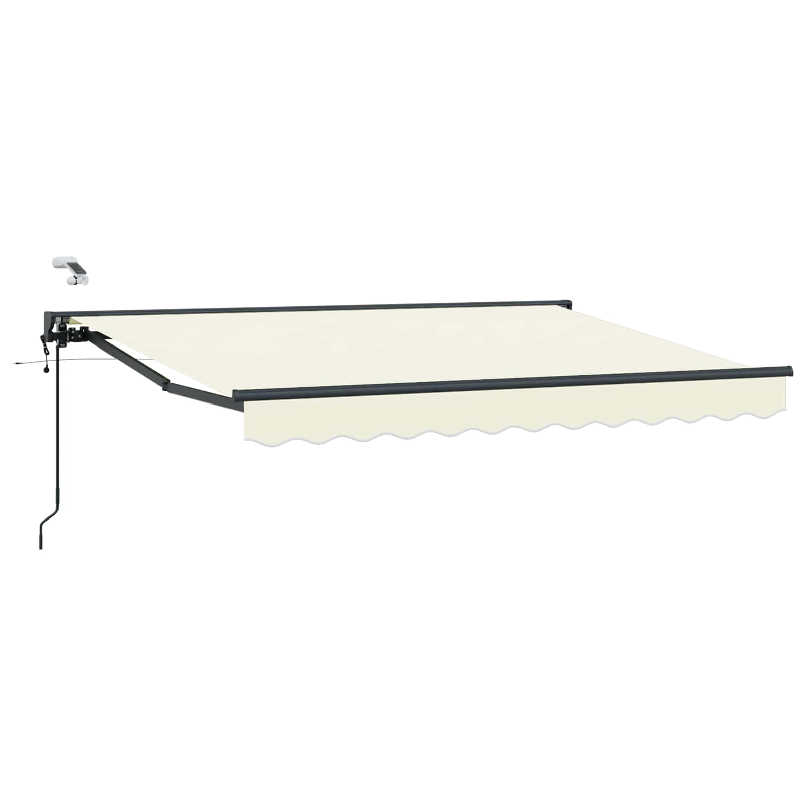 Tettuccio Elettrico Retrattile Crema e Antracite 2,5 x 2 m | homemem39