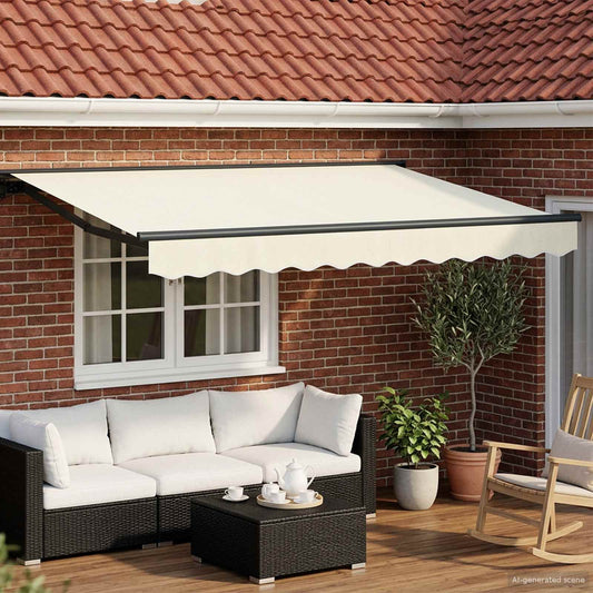 Tettuccio Elettrico Retrattile Crema e Antracite 3,5 x 2 m | homemem39
