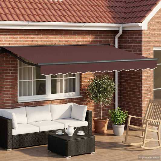 Tettuccio Elettrico Retrattile Marrone e Antracite 3 x 2,5 m | homemem39