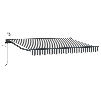 Tettuccio Elettrico Retrattile Antracite e Bianco 3 x 2,5 m | homemem39