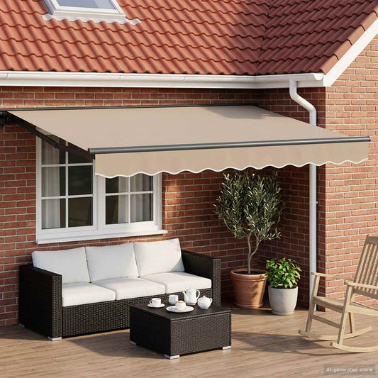 Tettuccio Elettrico Retrattile Beige e Antracite 3 x 2,5 m | homemem39