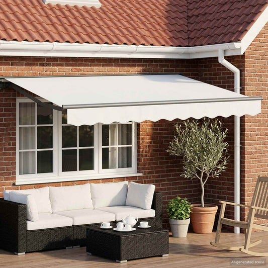 Tettuccio Elettrico Retrattile Bianco 3 x 2,5 m | homemem39