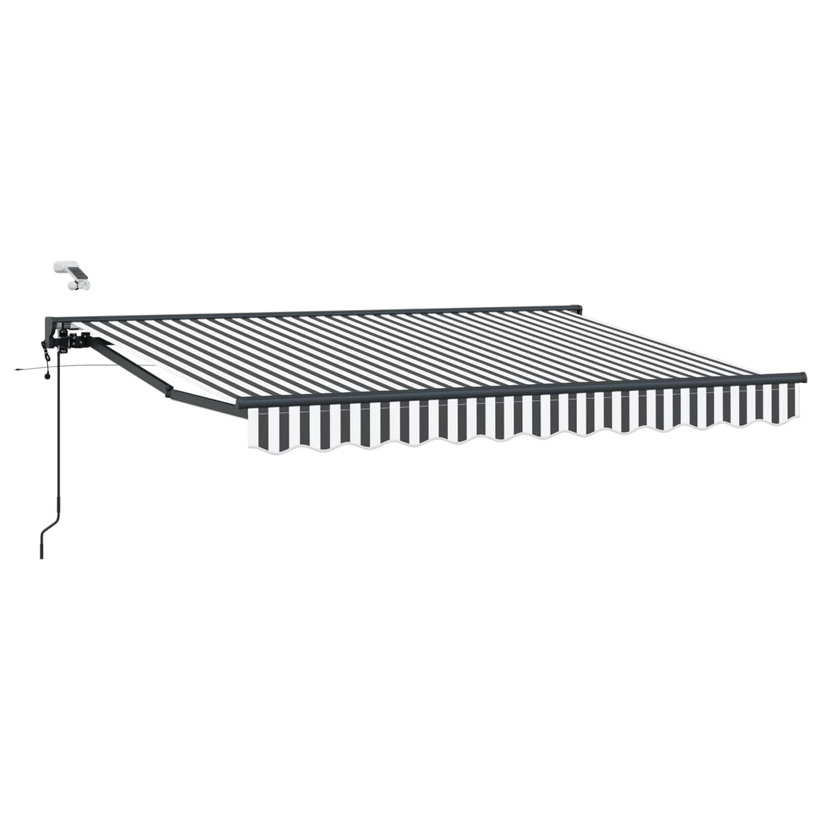 Tettuccio Elettrico Retrattile Antracite e Bianco 3,5 x 2,5 m | homemem39