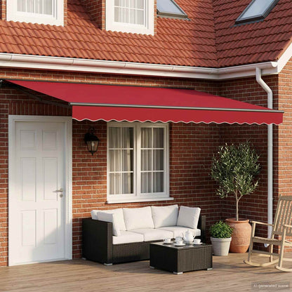 Tettuccio Elettrico Retrattile Rosso e Antracite 4 × 3 m | homemem39
